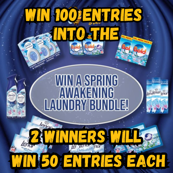 WIN 100 ENTRIES INTO THE SPRING AWAKENING LAUNDRY BUNDLE