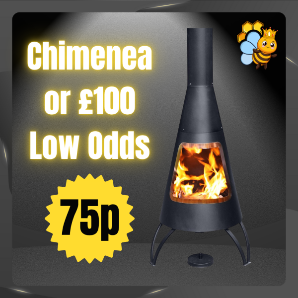 🔥Conical Steel Chimenea – or £100 Cash for only 75p!🔥