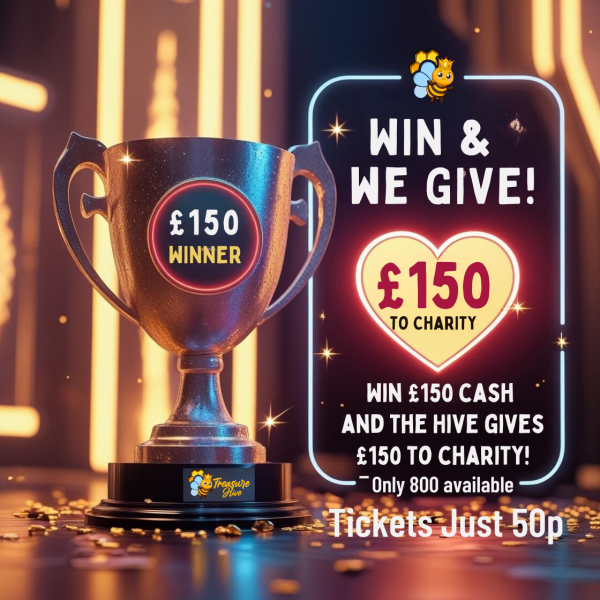🤑🐝Good Vibes Draw – Win £150, We Donate £150! 🐝🤑