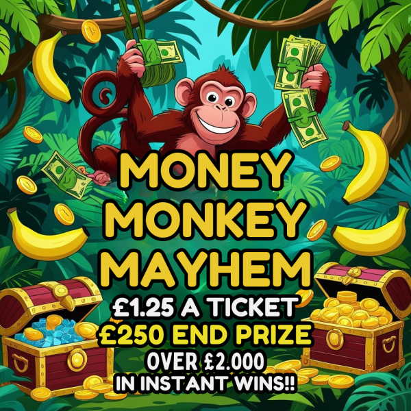 🐒💰Money Monkey Mayhem – £250 End Prize + £2,000 in Instant Wins!💰🐒
